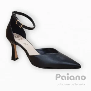 Inart Donna 102 pelle nero braccialetto tacco rocchetto a punta