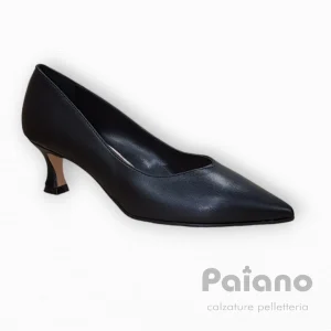 Decollete Inart Donna 61 pelle nero tacco rocchetto basso a punta