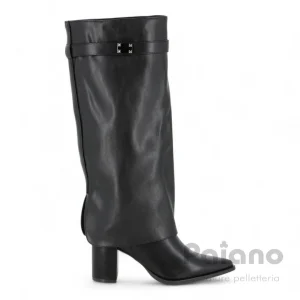 Julien 376 Stivale pelle nero modello Givenchi tacco alto