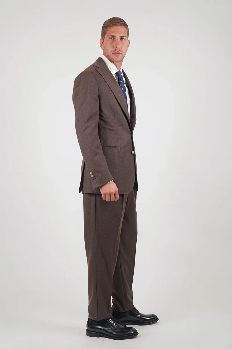 Pantalone KEGO Rifinito 2 Pinces - Tortora - immagine 6