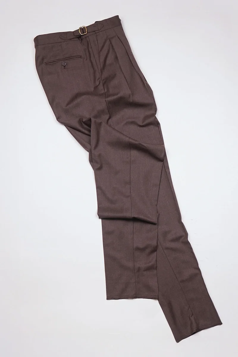 Pantalone KEGO Rifinito 2 Pinces - Tortora - immagine 4
