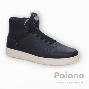 Lotto 219960 pelle nero basket alta