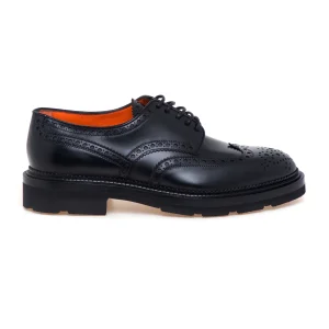Stringata stile inglese Santoni in pelle