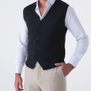 Gilet  in Tinta Unita con Scollo a V