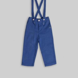Pantalone bimbo con bretelle in denim – Icarus