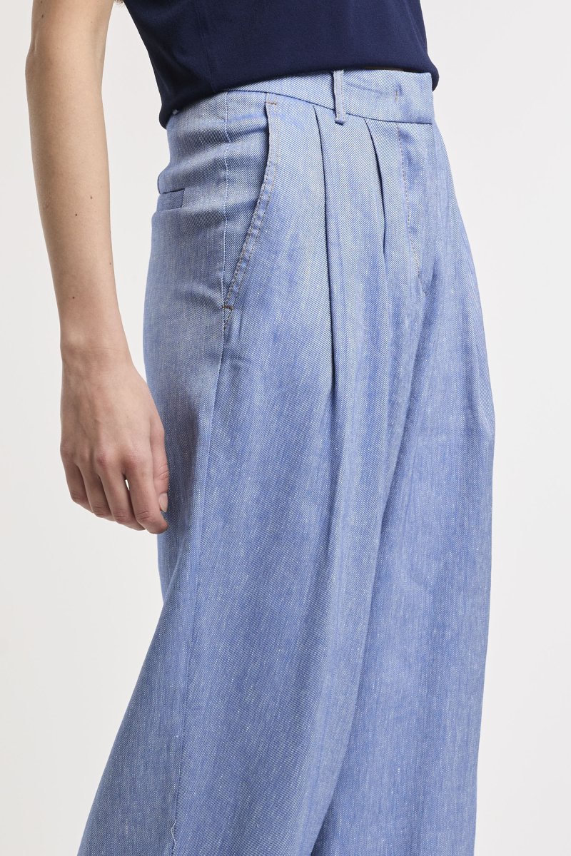 Pantalone Kaos wide-leg in misto lino - immagine 5
