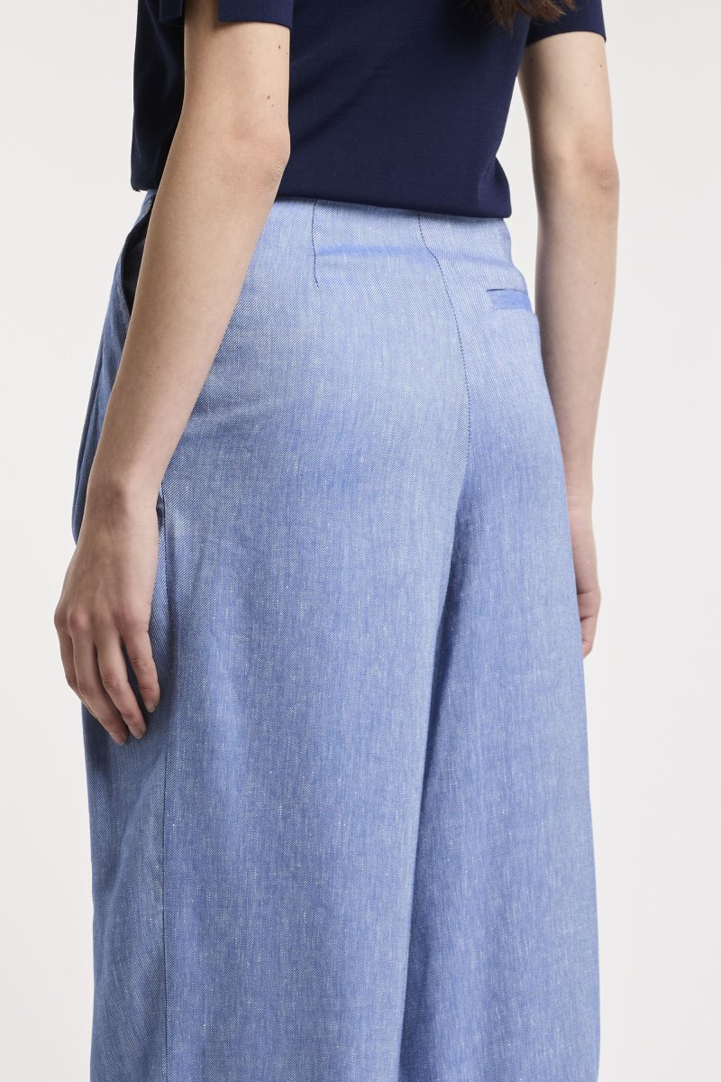 Pantalone Kaos wide-leg in misto lino - immagine 9