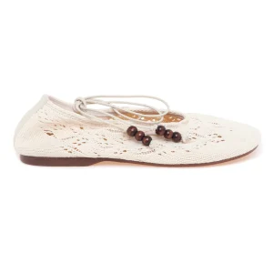 Ballerina Alohas "Rosemary" in crochet con allacciatura in caviglia