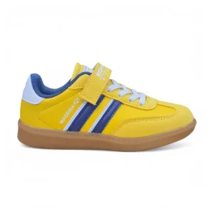 Solo Soprani 514r33 pelle giallo lemon riporto blu chiusura a strappo