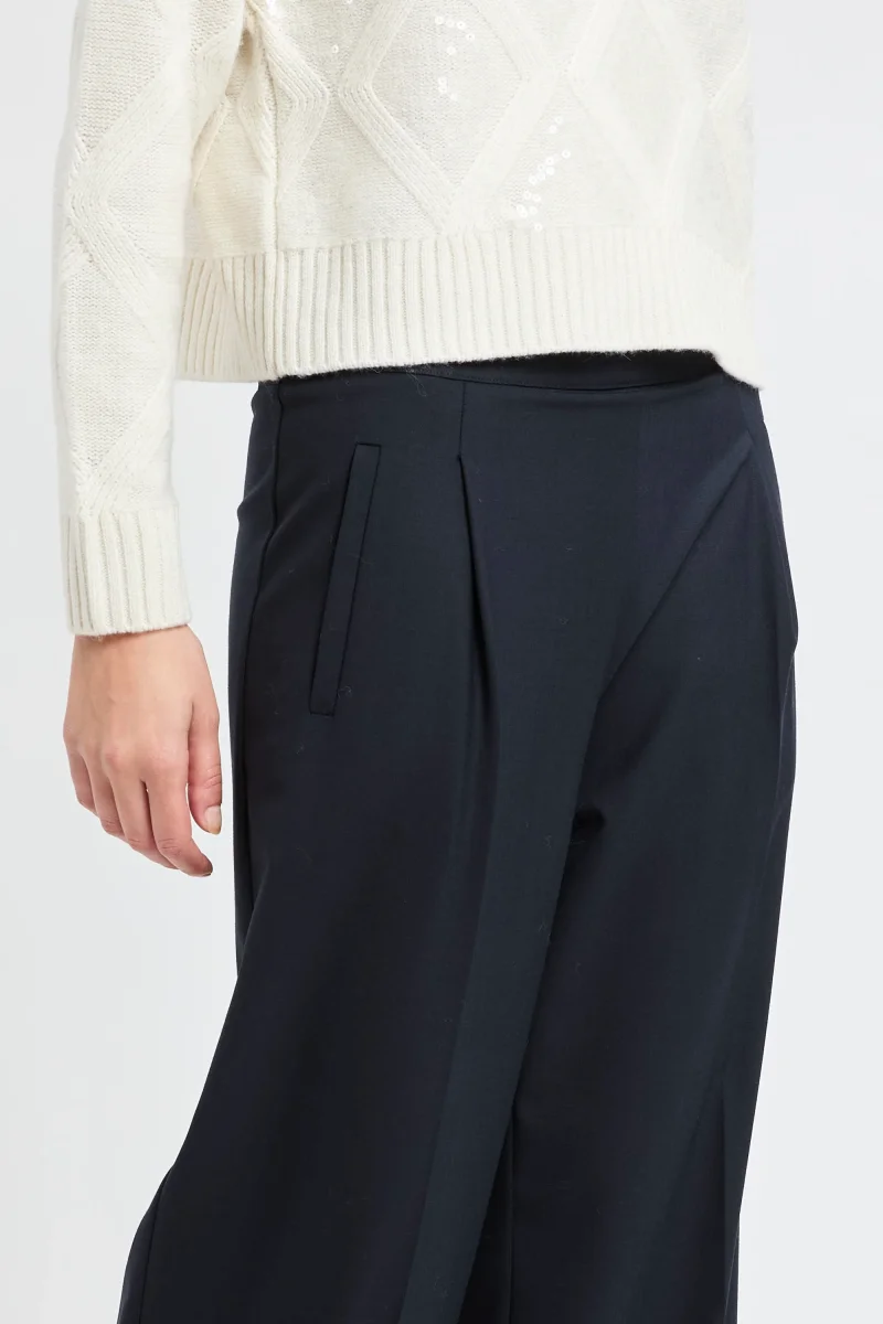 Pantalone a palazzo Semicouture in misto lana - immagine 6