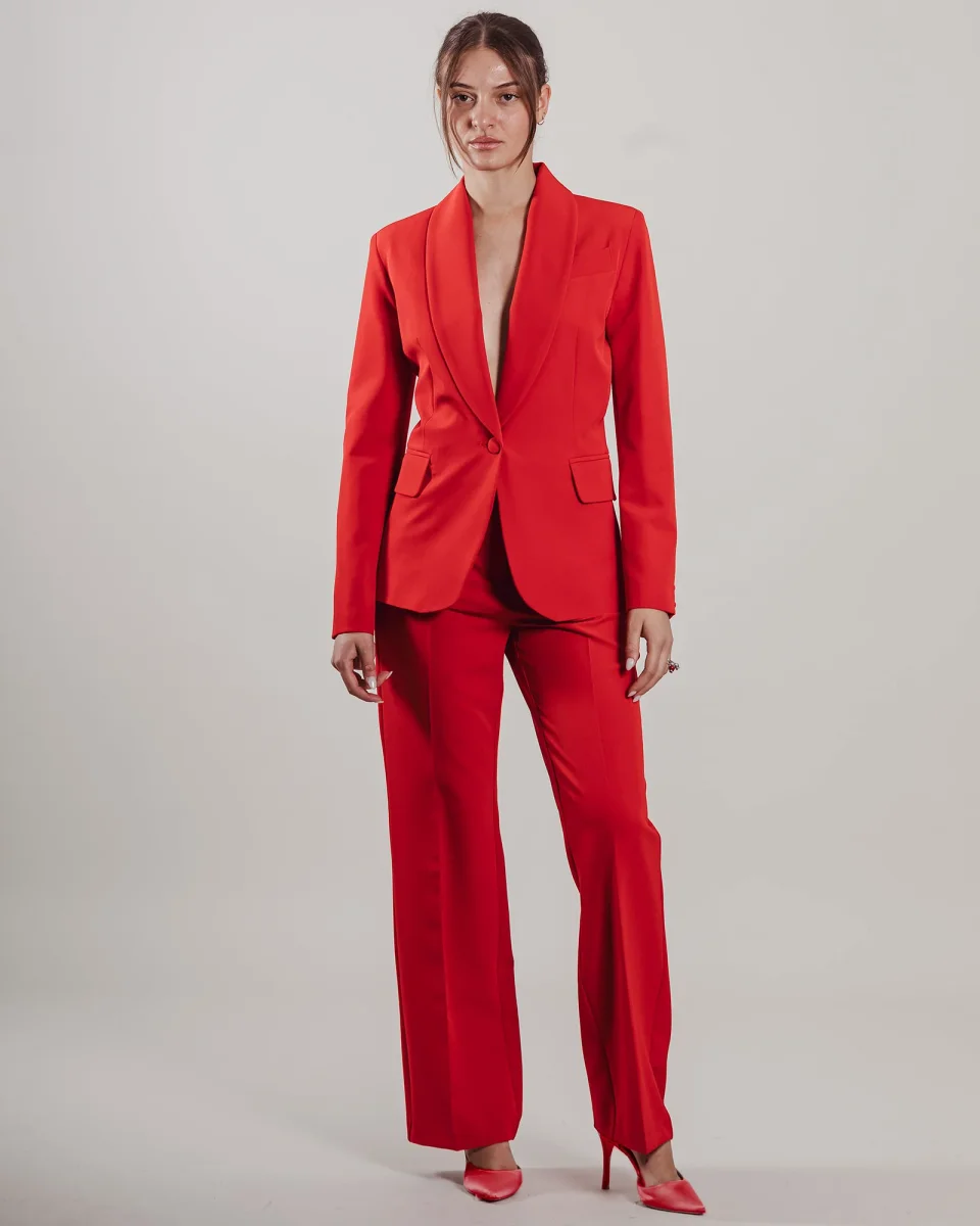 Pantalone Actualee senza pence rosso - immagine 5