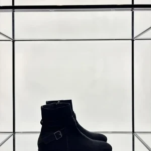 Stivaletto Camoscio Fibbia Zip Uomo