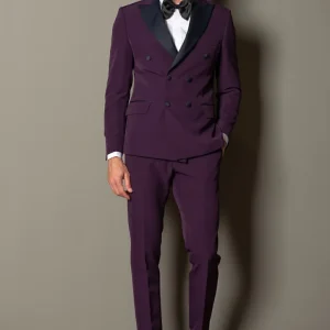 Abito Doppio Petto Raso Uomo