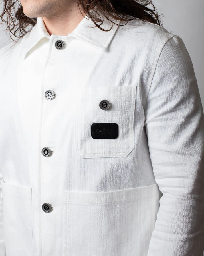 Giacca Con Tasconi In Cotone Jeans Uomo - immagine 4