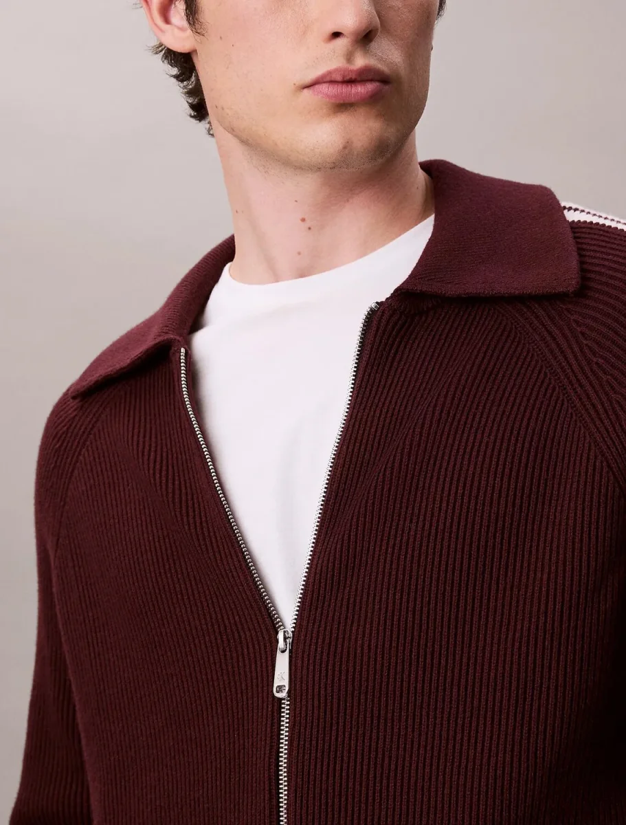 Giacca In Maglia Collo Camicia Uomo - immagine 3