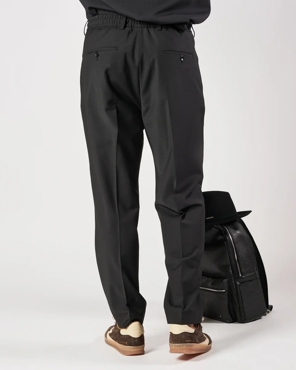 Pantalone A|STORE uomo in lana con pences nero - immagine 4