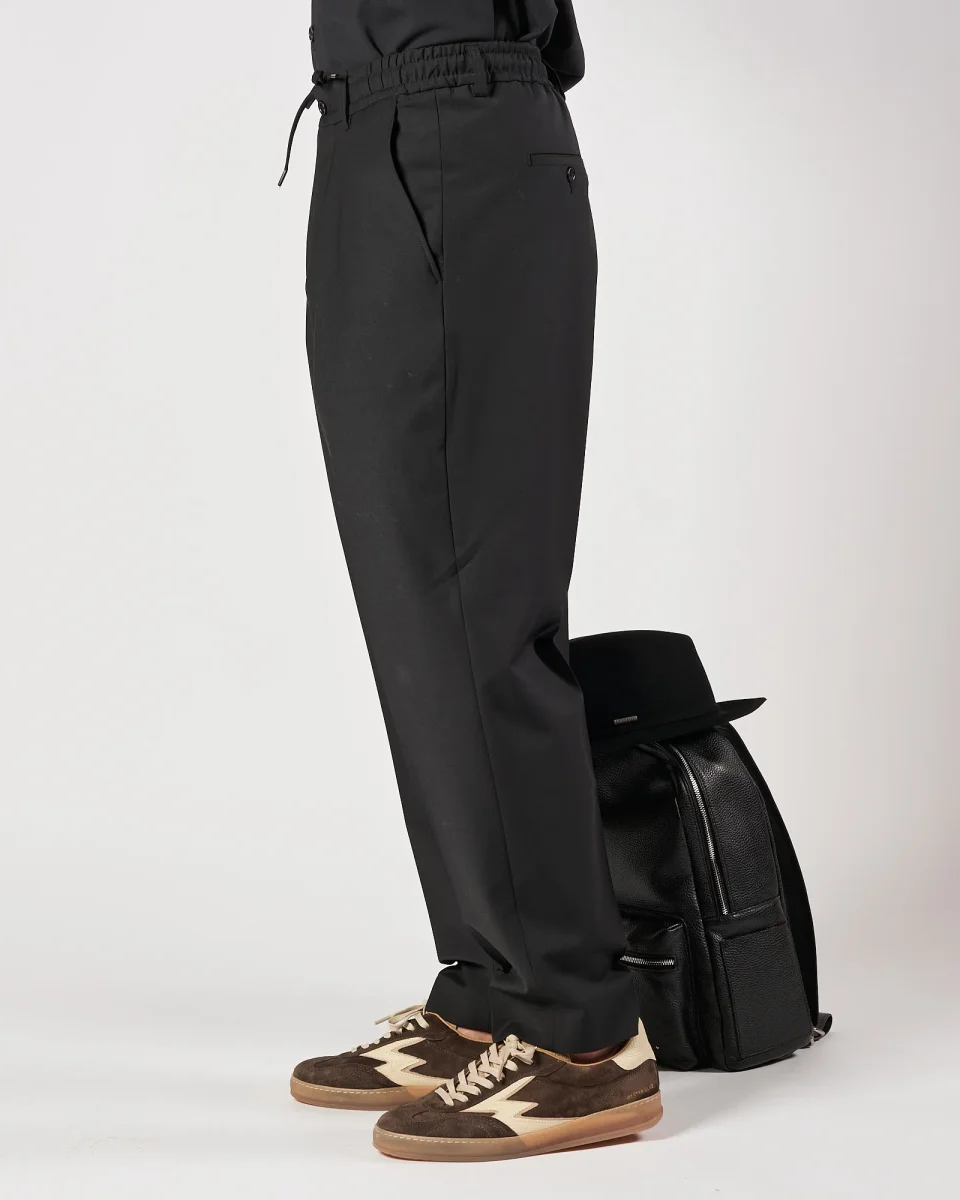 Pantalone A|STORE uomo in lana con pences nero - immagine 3