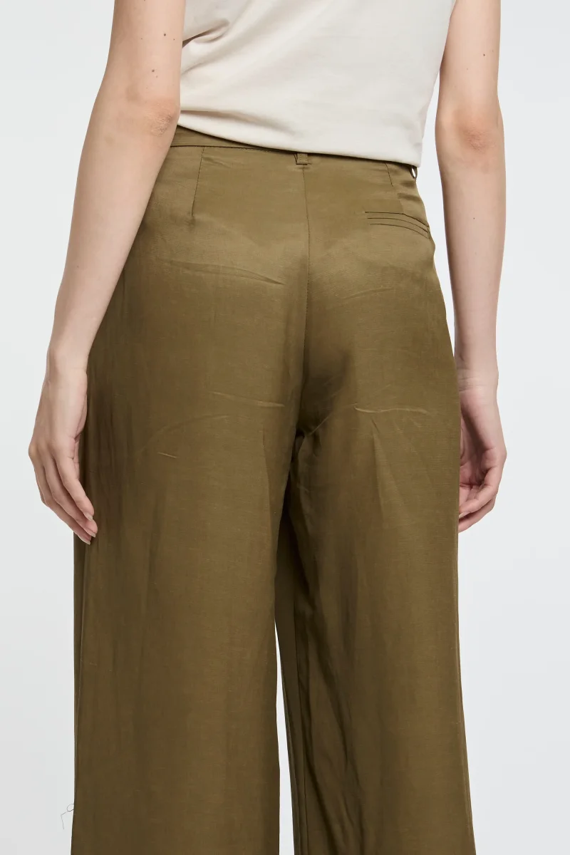 Pantalone ampio Kaos in viscosa e lino con pinces - immagine 8