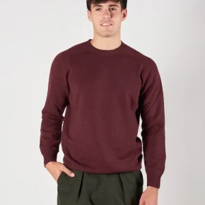 Maglia A|STORE in lana girocollo burgundy