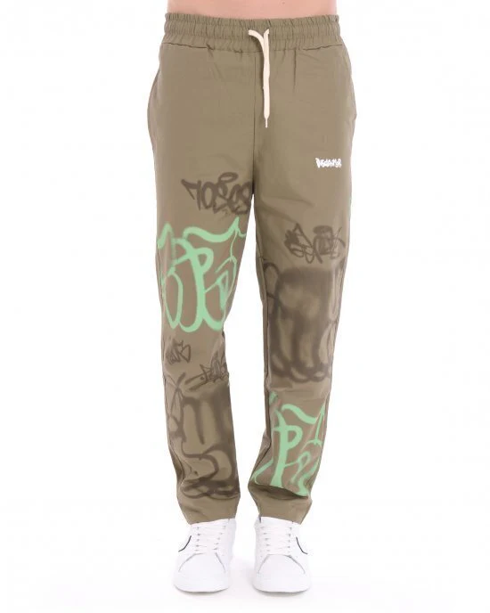 Pantalone Gabardine Stampa Murales Uomo
