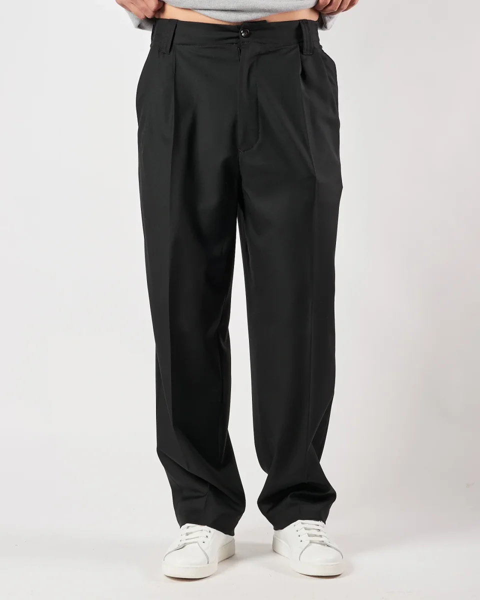 Pantalone Lbm19111 doppia pence largo nero