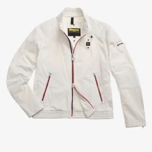 Giubbino Biker Cerniera Bicolor Uomo