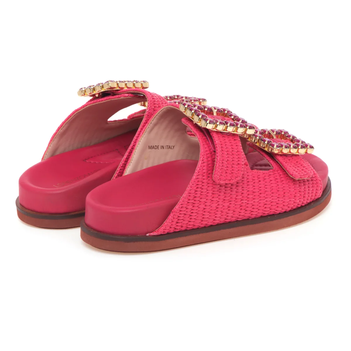 Ciabatta in rafia Lorenzo Mari con doppia fibbia e fussbet anatomico - immagine 4