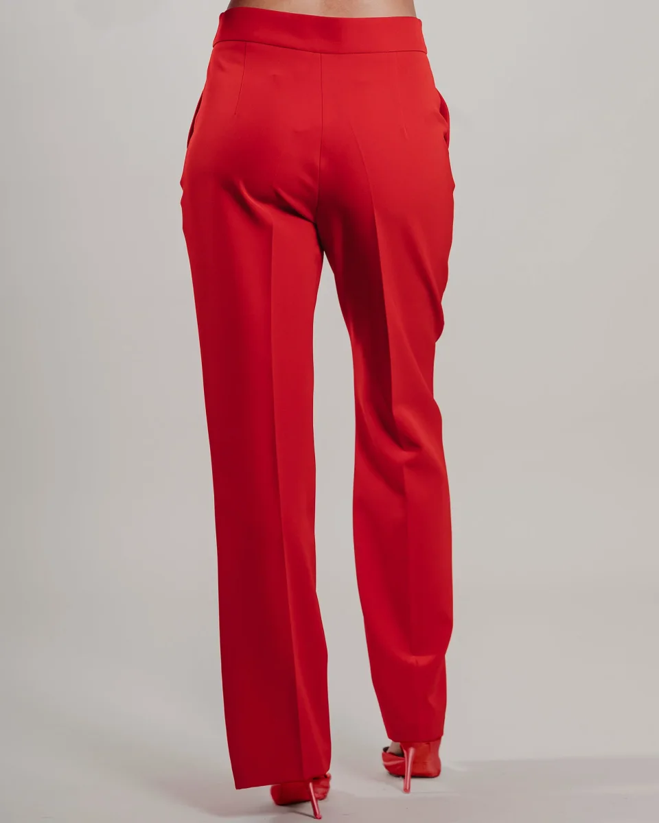Pantalone Actualee senza pence rosso - immagine 4