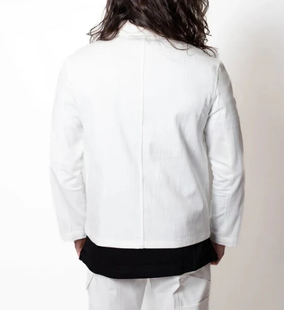 Giacca Con Tasconi In Cotone Jeans Uomo - immagine 3