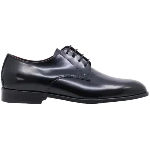 Scarpa Derby Antica Cuoieria 22551 da uomo in pelle nera