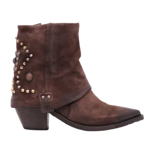 A.S.98 Caneva B84216 stivaletto donna in camoscio ebano