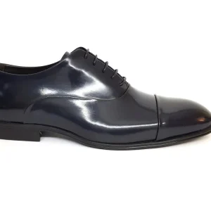 Scarpa Oxford uomo Corvari 3504 in pelle spazzolata blu