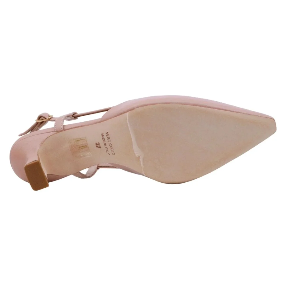 Slingback donna The Seller EN809 in pelle nappata color nude - immagine 7