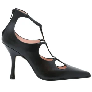 Anna F 1762 décolleté donna in nappa nera