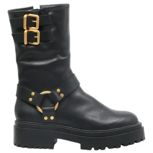 Stivale Biker donna Carrano 506034 in pelle nera