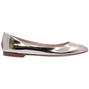 Ballerina Fabio Rusconi S3442 da donna in morbida pelle specchiata di colore platino