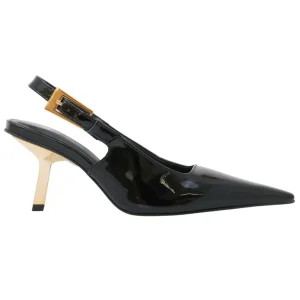 Carrano 877001 slingback donna pelle vernice nera