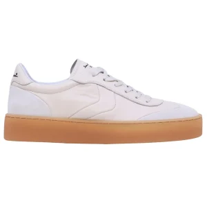Voile Blanche Mind 02 sneaker uomo in pelle bianca e camoscio