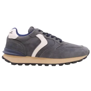 Voile Blanche Paris Race sneaker uomo pelle e suede blu e grigio