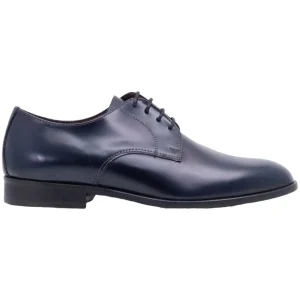 Scarpa Derby Antica Cuoieria 22551 da uomo in pelle blu