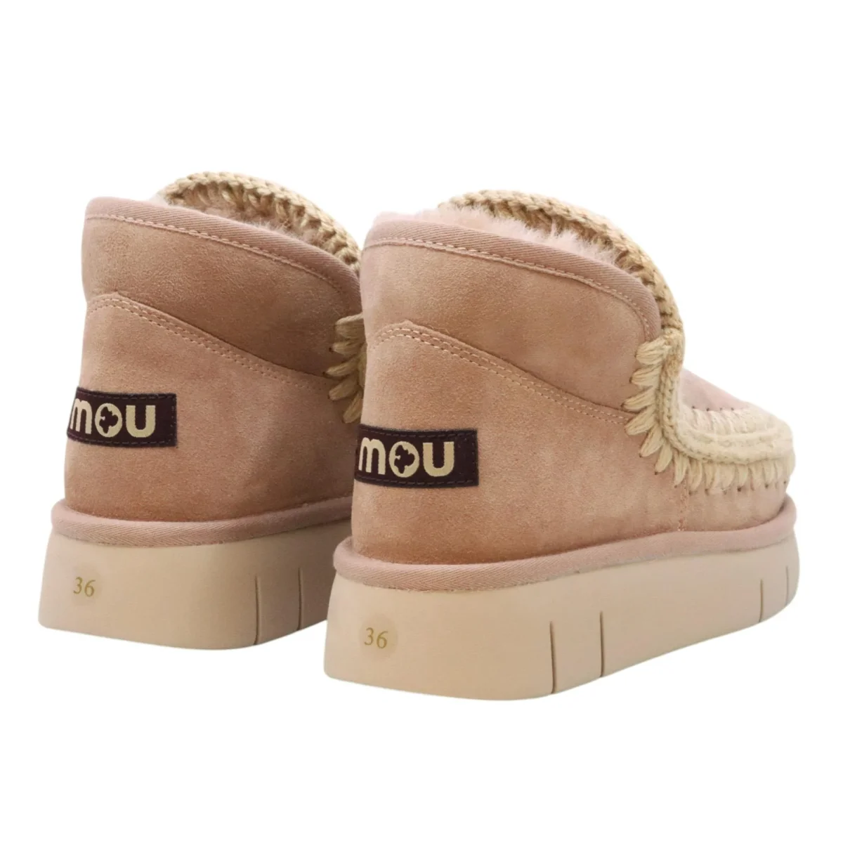 Mou Eskimo Bounce sneaker stivaletto donna in montone camel - immagine 5