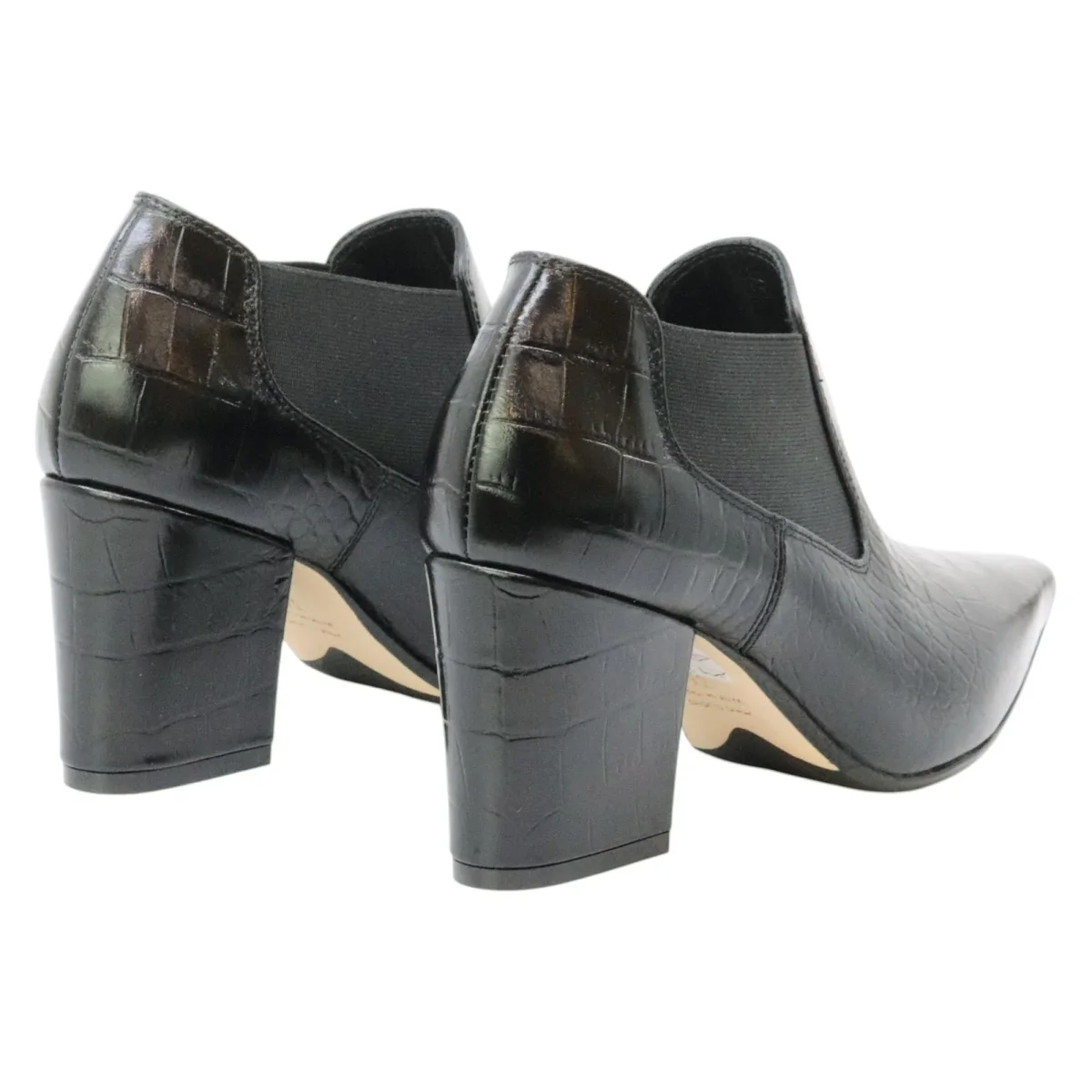 Anna F 1898 tronchetto donna in pelle cocco nera - immagine 5