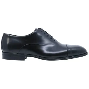 Scarpa Oxford uomo Corvari 3504 in pelle spazzolata nera