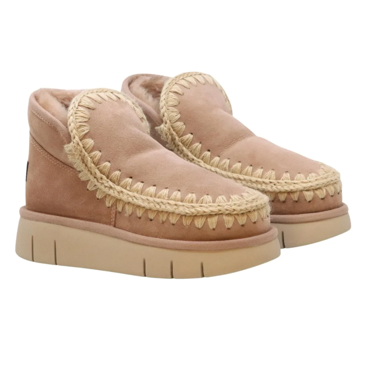 Mou Eskimo Bounce sneaker stivaletto donna in montone camel - immagine 3