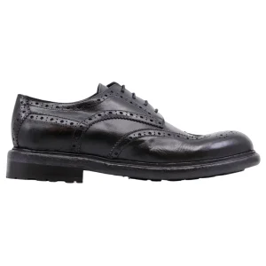 Scarpa Derby imperiale da uomo Crispiniano 481 in pelle nera
