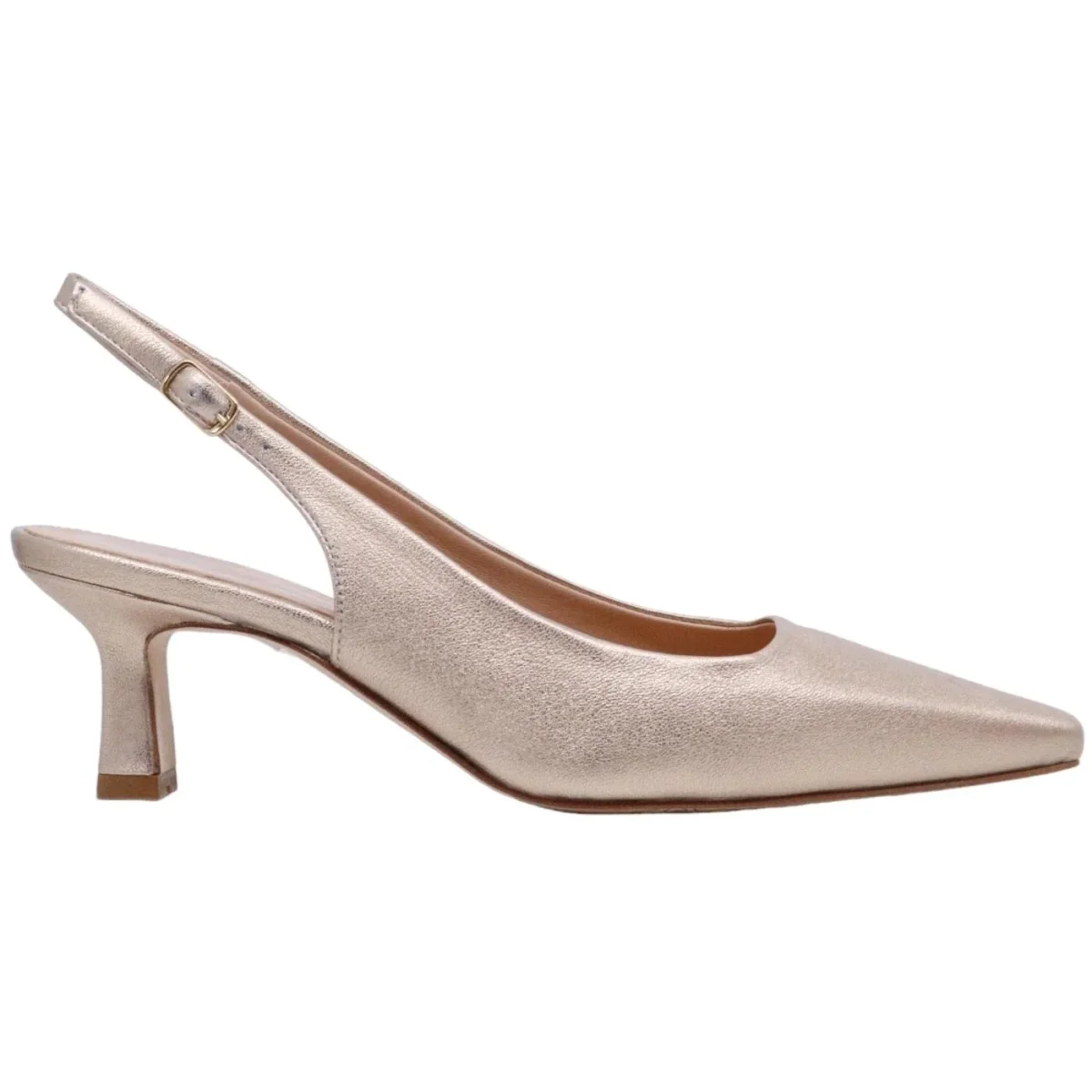 Slingback donna The Seller EN808 in pelle nappata color champagne - immagine 2