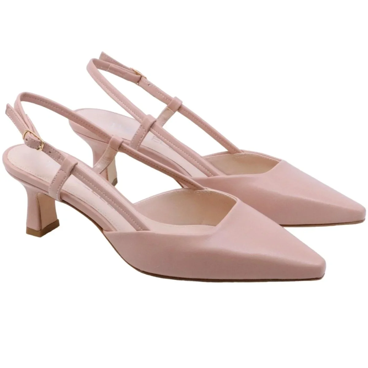 Slingback donna The Seller EN809 in pelle nappata color nude - immagine 3