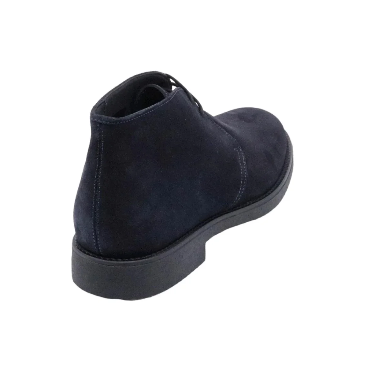 Antica Cuoieria 17671 polacchino da uomo realizzato in pelle scamosciata di colore blu - immagine 5