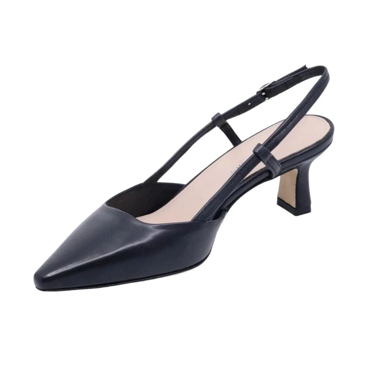 Slingback donna The Seller EN809 in pelle nappata color nero - immagine 4