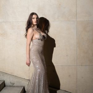 Abito rose paillettes